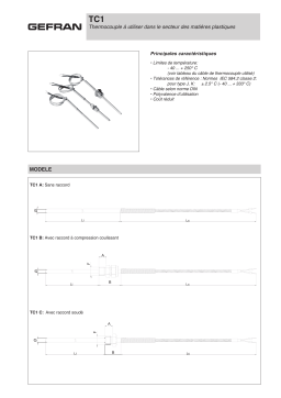 gefran TC1 Thermocouple Fiche technique