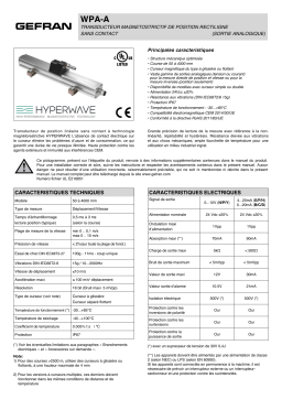 gefran WPA-A Fiche technique