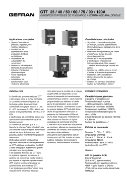 gefran GTT Solid state relay Fiche technique