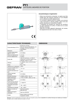 gefran PY1 Potentiometer Fiche technique