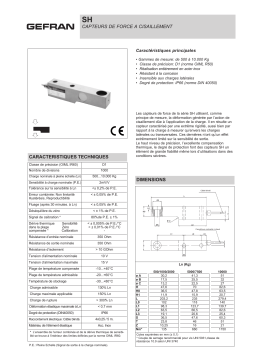 gefran SH Standard profile load cell Fiche technique