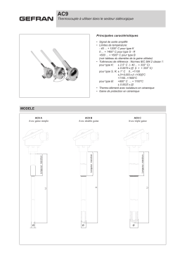 gefran AC9 Thermocouple Fiche technique