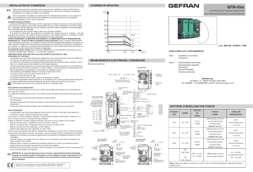 gefran GFW Xtra Power controller Guide de démarrage rapide | Fixfr