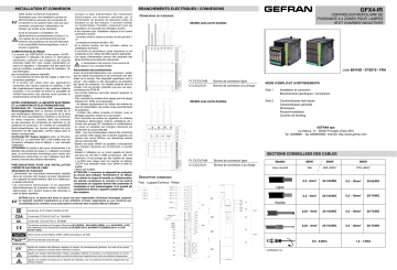 gefran GFX4-IR Power controller Guide de démarrage rapide | Fixfr