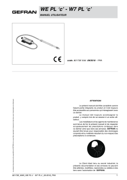 gefran W7 PLc Manuel utilisateur