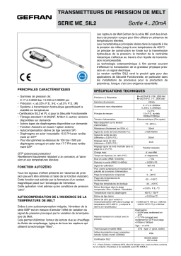 gefran ME SIL2 Fiche technique