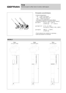 gefran TC9 Thermocouple Fiche technique