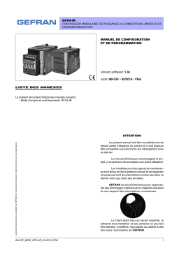 gefran GFX4-IR Power controller Manuel utilisateur