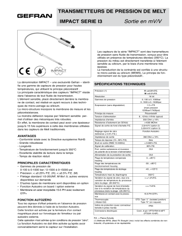 gefran i3 Fiche technique | Fixfr