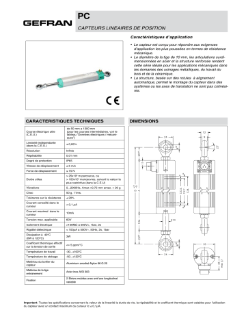 gefran PC Potentiometer Fiche technique | Fixfr