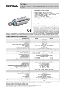 gefran TPFAS Fiche technique