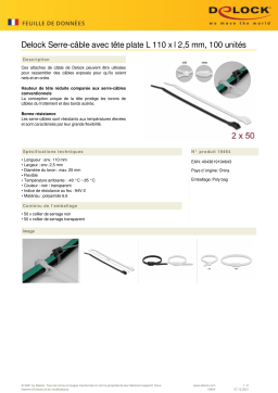 DeLOCK 19464 Cable tie Fiche technique