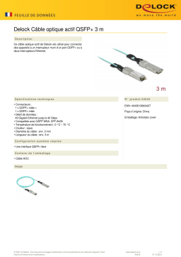 DeLOCK 84042 Active Optical Cable QSFP+ 3 m Fiche technique