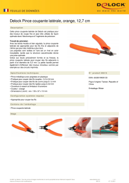 DeLOCK 90513 Side cutter orange 12.7 cm Fiche technique