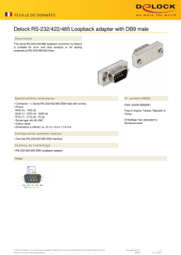 DeLOCK 66828 RS-232/422/485 Loopback adapter Fiche technique