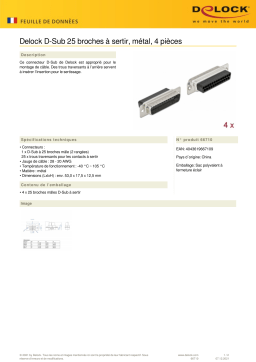 DeLOCK 66710 D-Sub 25 pin crimp male, metal, 4 pieces Fiche technique