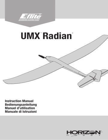 E-flite EFLU2950 UMX Radian BNF Basic Manuel du propriétaire | Fixfr