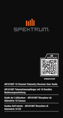 Spektrum SPMAR10100T AR10100T DSMX 10-Channel Telemetry Receiver Manuel du propriétaire | Fixfr