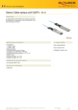 DeLOCK 84054 Active Optical Cable QSFP+ 10 m Fiche technique