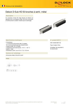 DeLOCK 66712 D-Sub HD 50 pin crimp male, metal Fiche technique