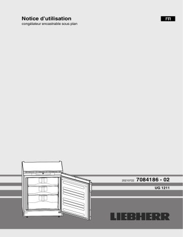 Liebherr UG 1211 Comfort Congélateur décorable, encastrable sous plan de travail Mode d'emploi | Fixfr