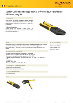 DeLOCK 90528 Universal Coax Crimping Tool for 4 different diameters angled Fiche technique