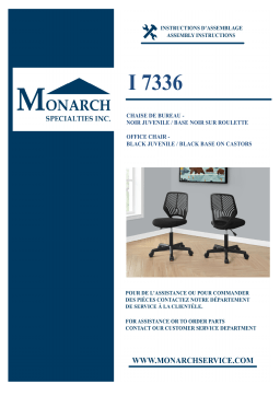 Monarch Specialties I 7336 OFFICE CHAIR Manuel utilisateur