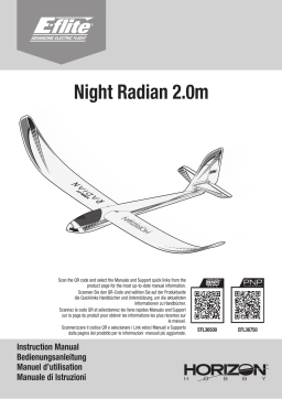 E-flite EFL36500 Night Radian 2.0m BNF Basic Manuel du propriétaire