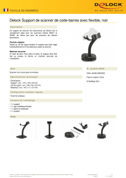 DeLOCK 90555 Barcode Scanner stand Fiche technique