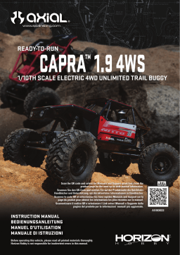 Axial AXI03022T1 1/10 Capra 1.9 4WS Unlimited Trail Buggy RTR, Red Manuel du propriétaire