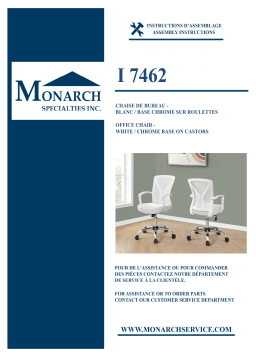 Monarch Specialties I 7462 OFFICE CHAIR Manuel utilisateur