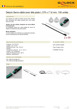 DeLOCK 19500 Cable tie Fiche technique