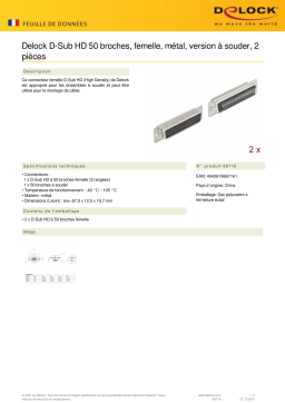 DeLOCK 66716 D-Sub HD 50 pin female metal, solder version, 2 pieces Fiche technique