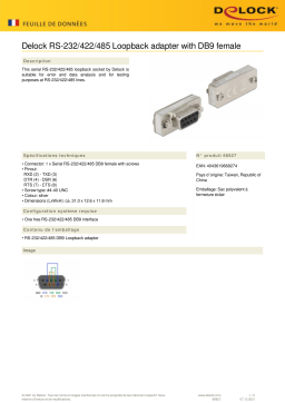 DeLOCK 66827 RS-232/422/485 Loopback adapter Fiche technique