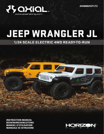 Axial AXI00002V2T1 SCX24 2019 Jeep Wrangler JLU CRC 1/24 4WD RTR Wht Manuel du propriétaire | Fixfr