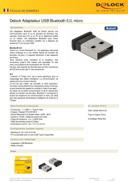 DeLOCK 61014 USB Bluetooth 5.0 Adapter in micro design Fiche technique