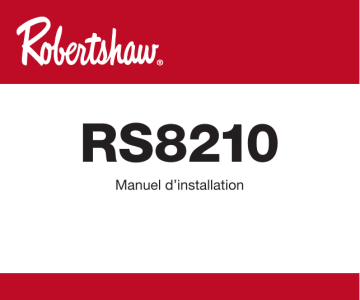 Robertshaw RS8210 Manuel d’installation Manuel utilisateur | Fixfr