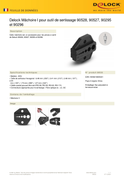 DeLOCK 90533 Ratchet V for crimping tool 90528, 90527, 90295 und 90296 Fiche technique