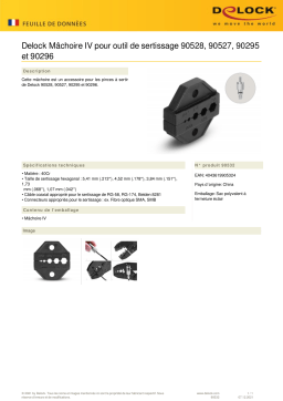 DeLOCK 90532 Ratchet IV for crimping tool 90528, 90527, 90295 und 90296 Fiche technique