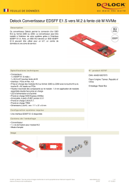 DeLOCK 63797 Converter EDSFF E1.S to M.2 Key M slot NVMe Fiche technique