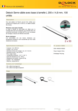 DeLOCK 19502 Cable tie Fiche technique