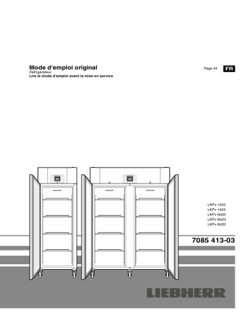 LKPv 1423 MediLine | LKPv 6520 MediLine | LKPv 8420 MediLine | LKPv 1420 MediLine | Liebherr LKPv 6523 MediLine Mode d'emploi | Fixfr