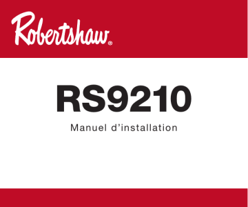 Robertshaw RS9210 Manuel d’installation Manuel utilisateur | Fixfr