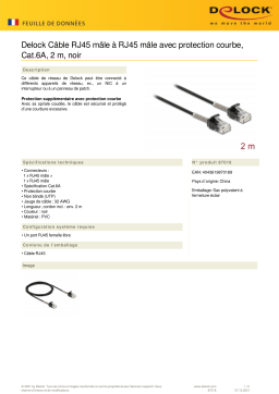 DeLOCK 87018 Cable RJ45 plug to RJ45 plug Fiche technique