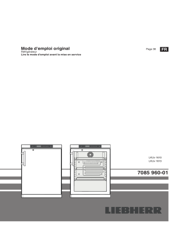 LKUv 1613 MediLine | Liebherr LKUv 1610 MediLine Mode d'emploi | Fixfr