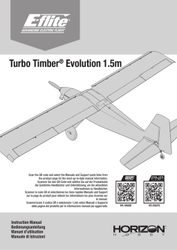 E-flite EFL105275 Turbo Timber Evolution 1.5m PNP, includes Floats Manuel du propriétaire