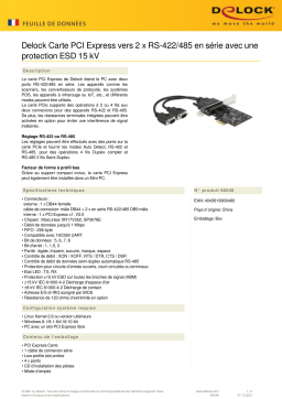 DeLOCK 90048 PCI Express Card to 2 x Serial RS-422/485 Fiche technique