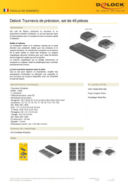 DeLOCK 64126 Precision Screwdriver Set 49 pieces  Fiche technique