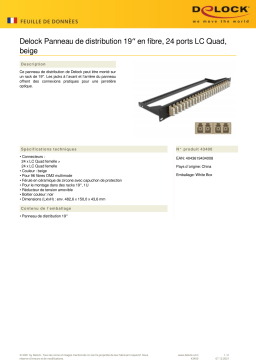 DeLOCK 43400 19″ Fibre Patch Panel 24 port LC Quad beige Fiche technique