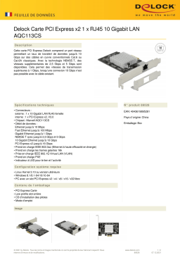 DeLOCK 89528 PCI Express x2 Card 1 x RJ45 10 Gigabit LAN AQC113CS Fiche technique